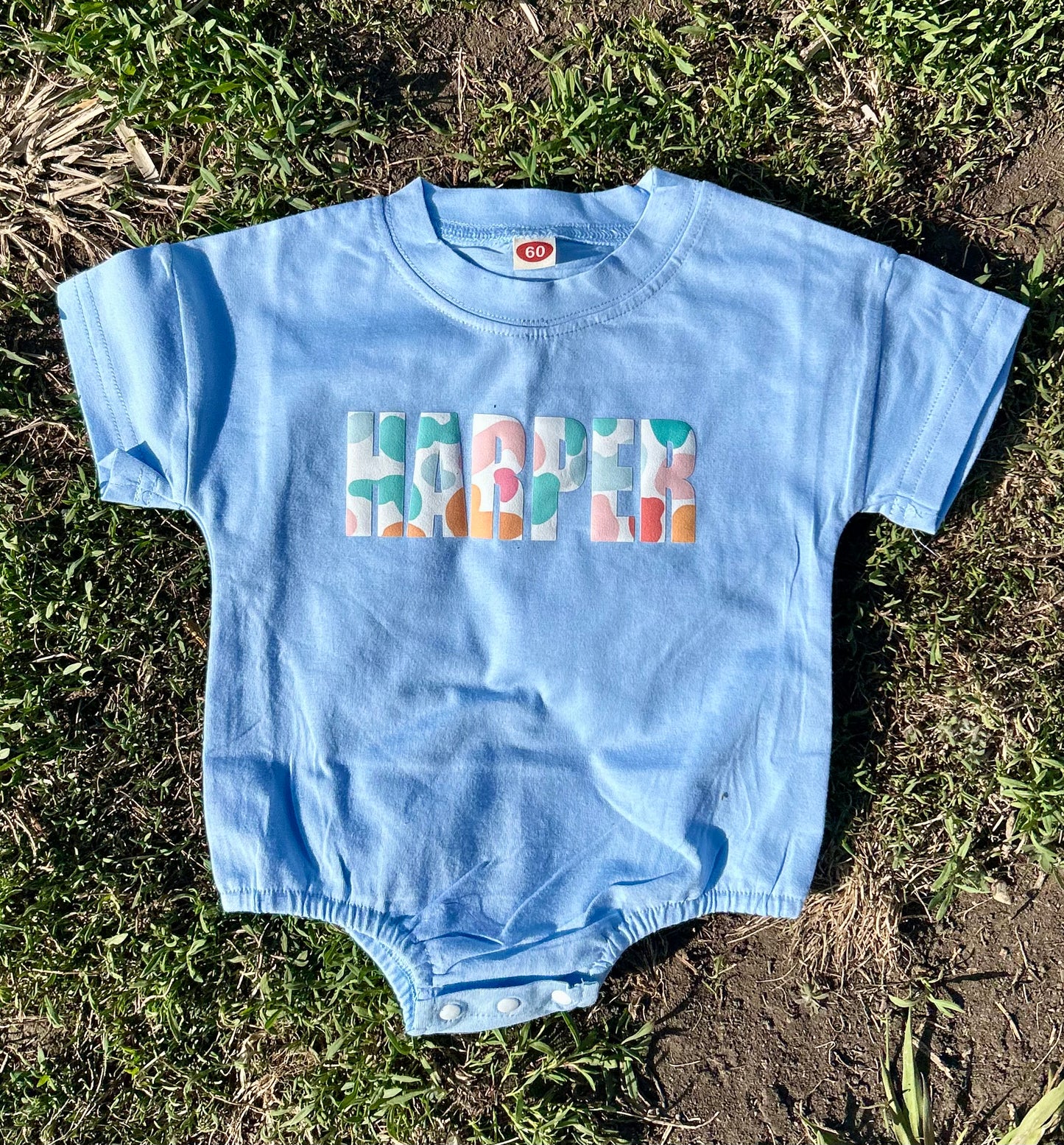 Custom Name Summer Leopard Puff Print