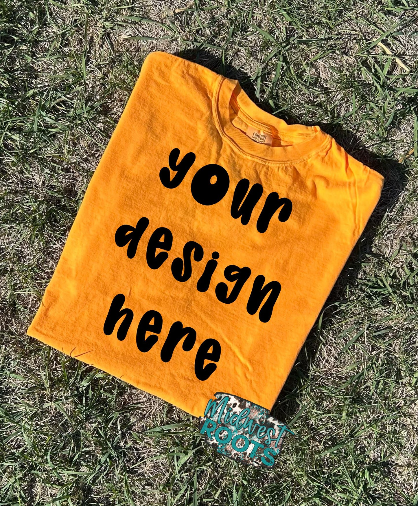 Bright Orange Comfort Colors Mock Up