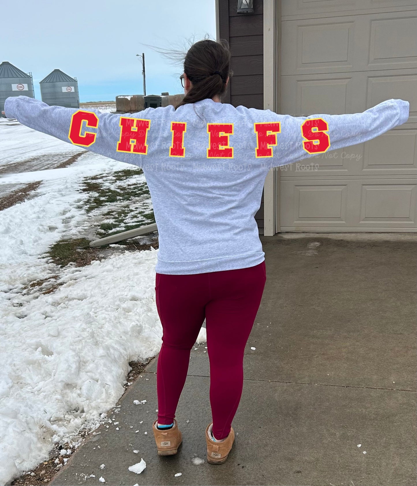 Ch!efs Oversized Arm Print Top