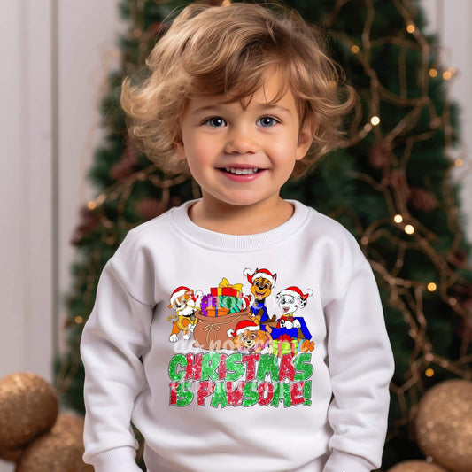 DTF Print Christmas Is Pawsome