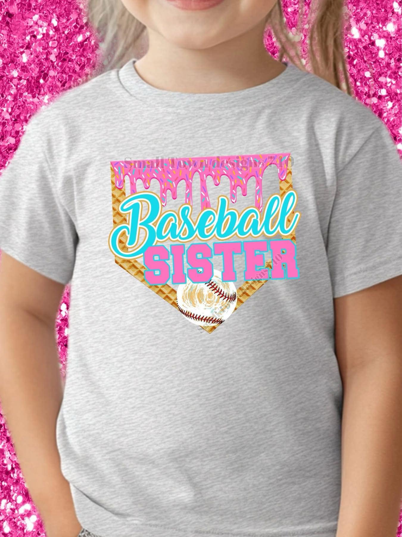 Baseball Ice Cream Drip Top