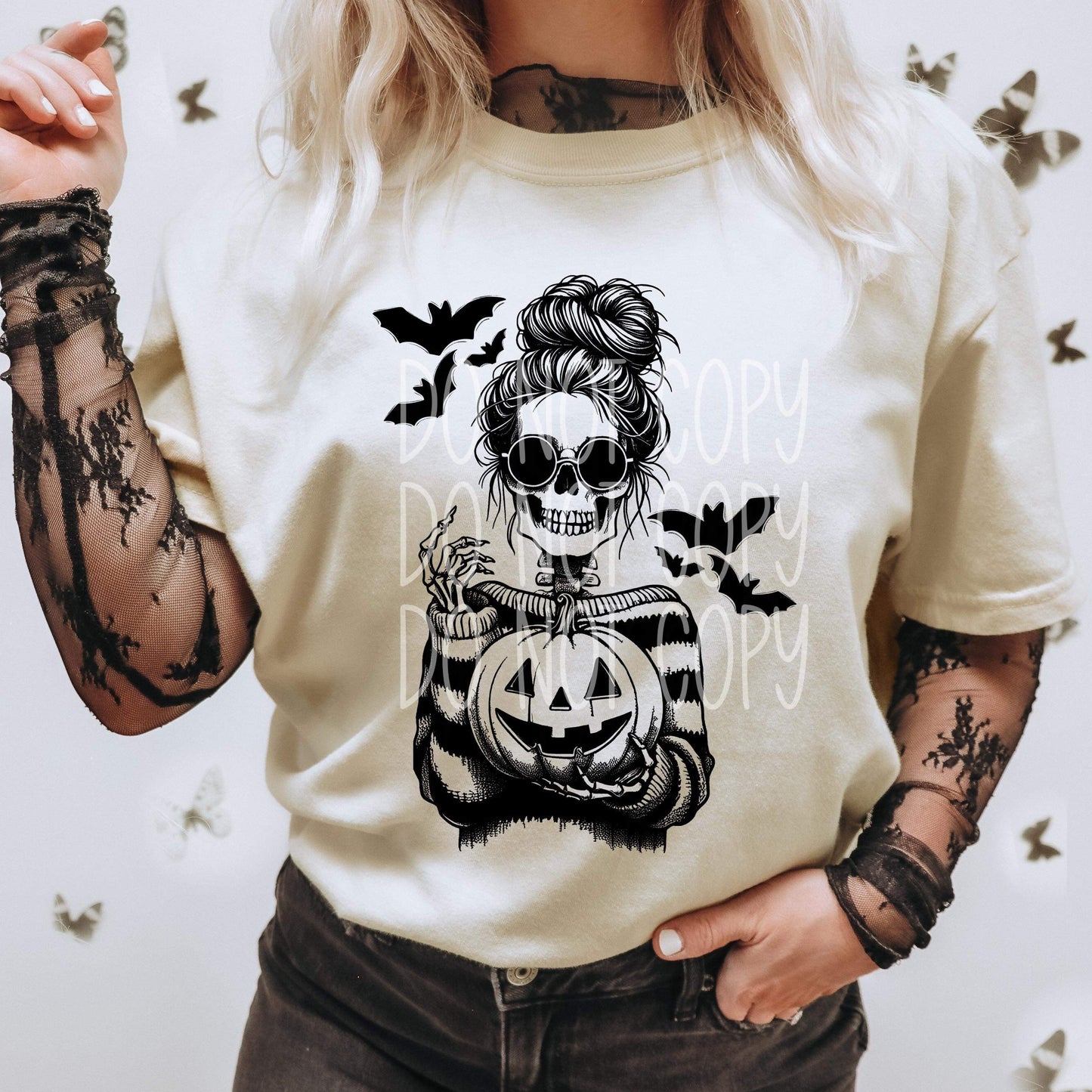 Halloween Skellie Girl Top