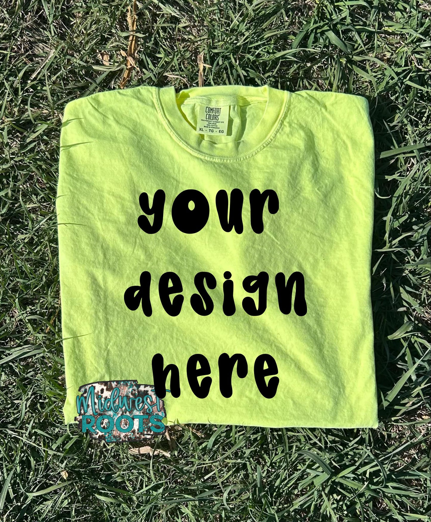 Neon Lemon Comfort Colors Mock Up