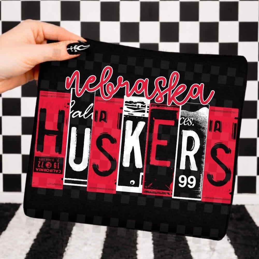 Nebraska Hu$ker$ License Plate Top