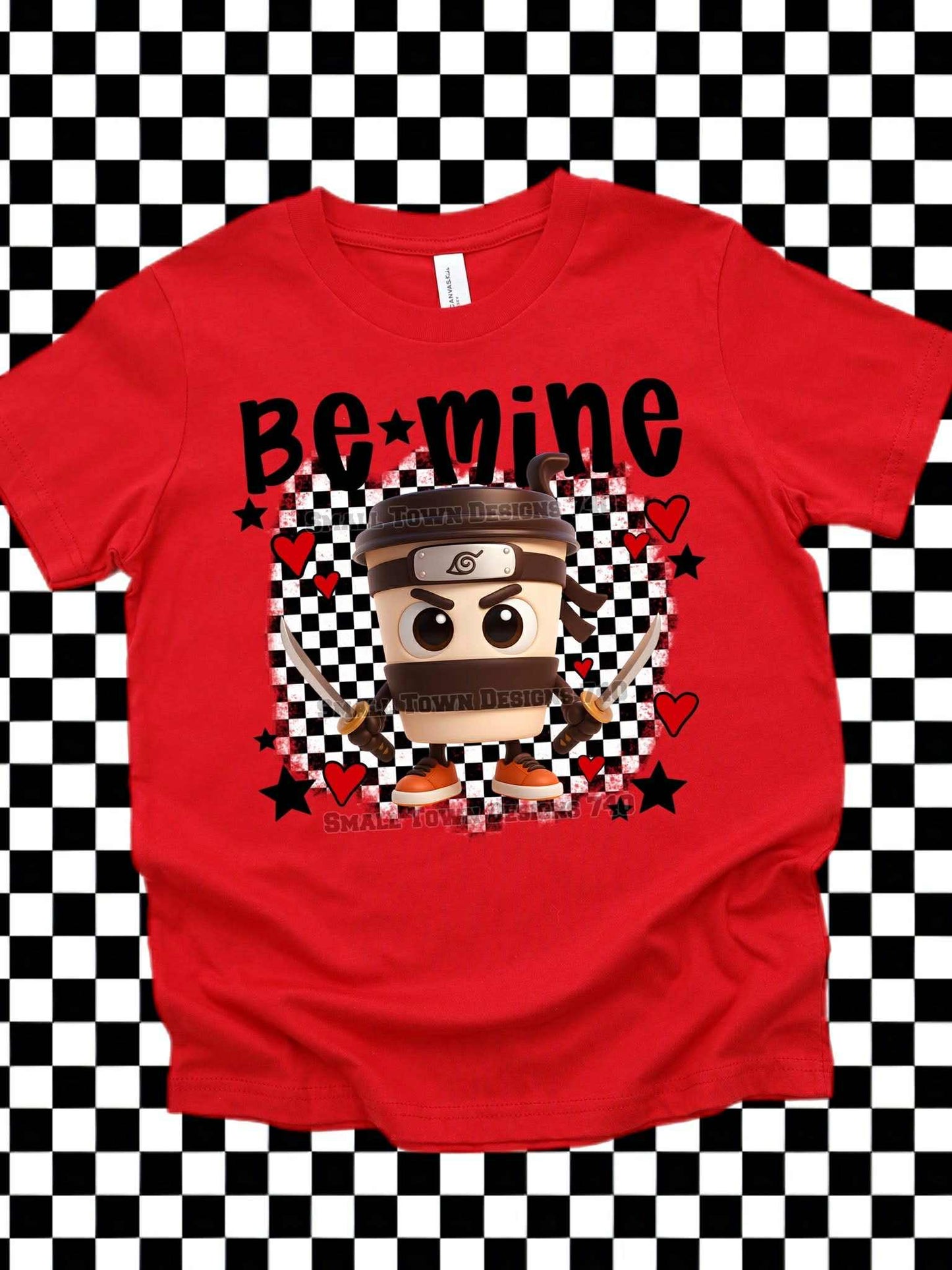 DTF Print - Be Mine Ninja Coffee