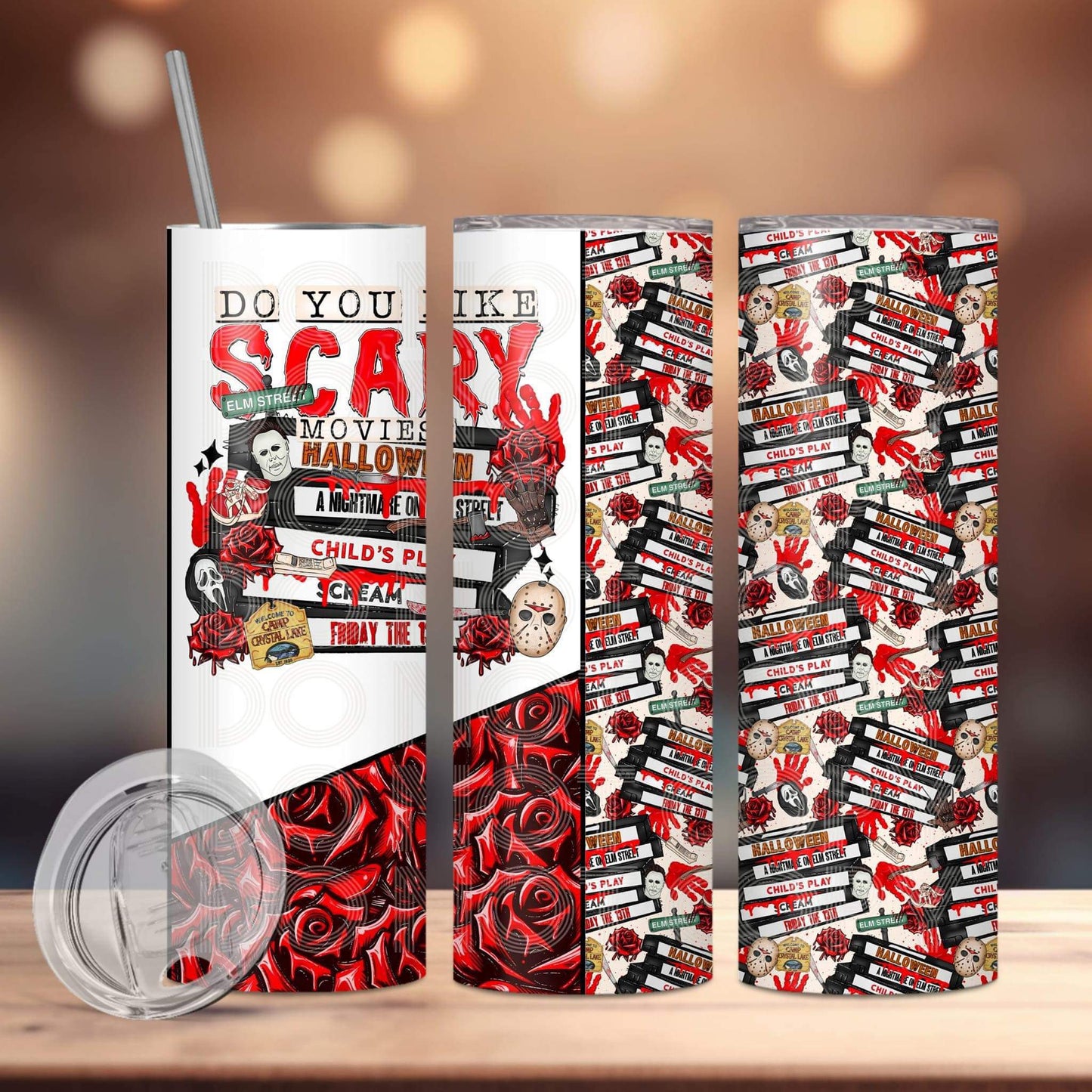 Do You Like Scary Movies Tumbler Sublimation Print