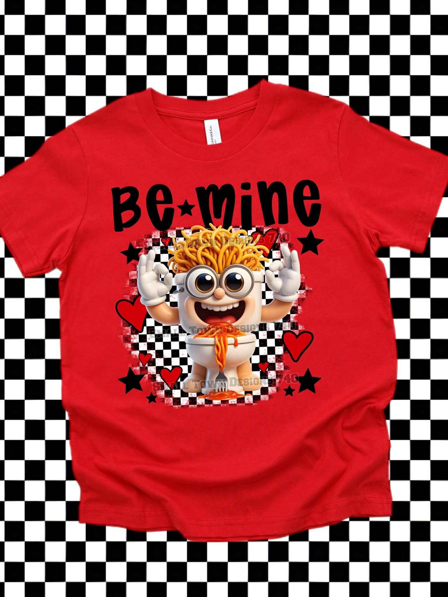DTF Print - Be Mine Spaghetti Toilet