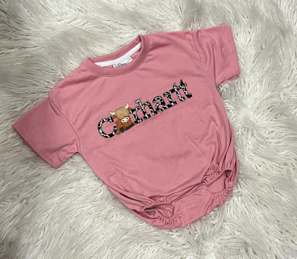 Kids Black Cow Car H_rt Top