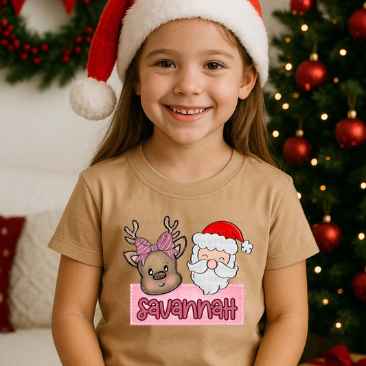 WS Completed Kid Top Girly Santa Name