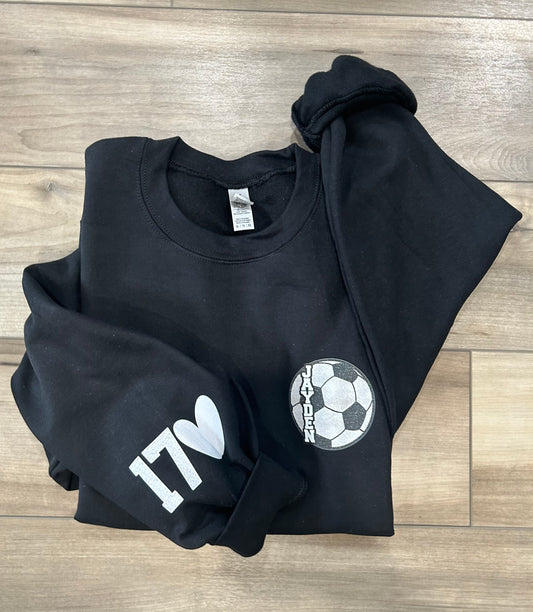 WS Completed Custom Athlete Personalized Sportd with Numbers on Sleeve Top