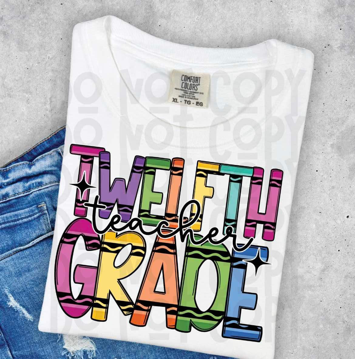 12th Grade Crayon Teacher Top