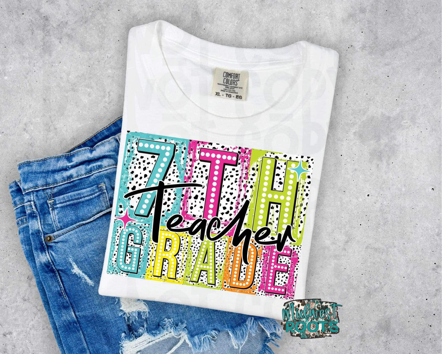 7th Grade Bright Teacher Top