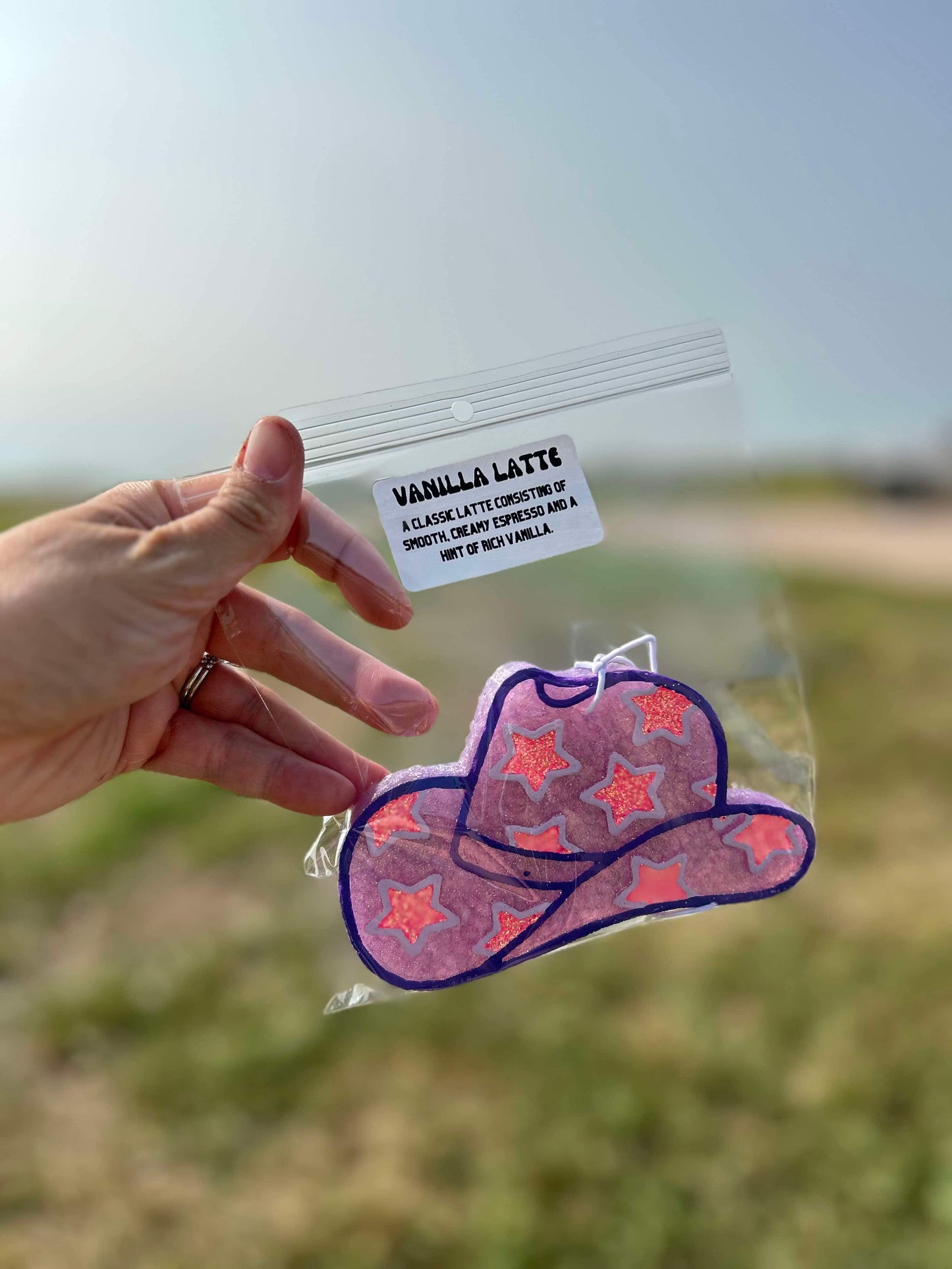 Cowboy Hat Freshie in Vanilla Latte