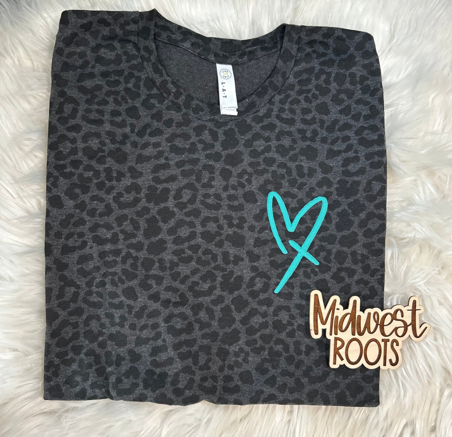 Heart With Cross Puff Print Top