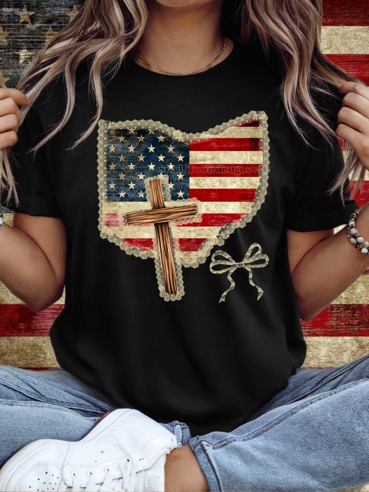 DTF Print - RWB States with Bow