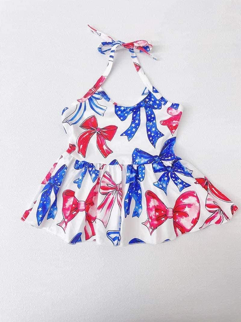 Girl's Printed Peplum Halter Tops ⭐️