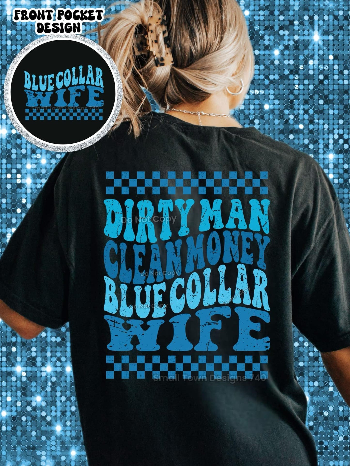 DTF Print - Dirty Man / Blue Collar Wife