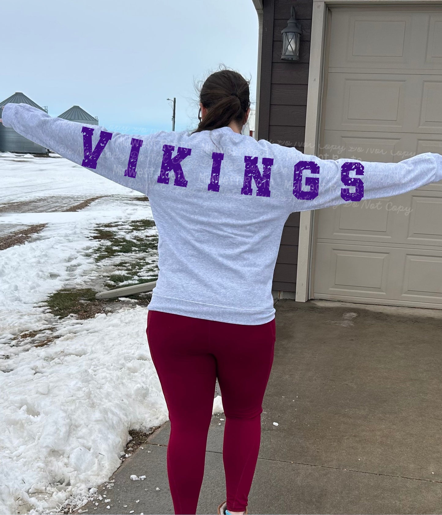 V!kings Oversized Arm Print Top