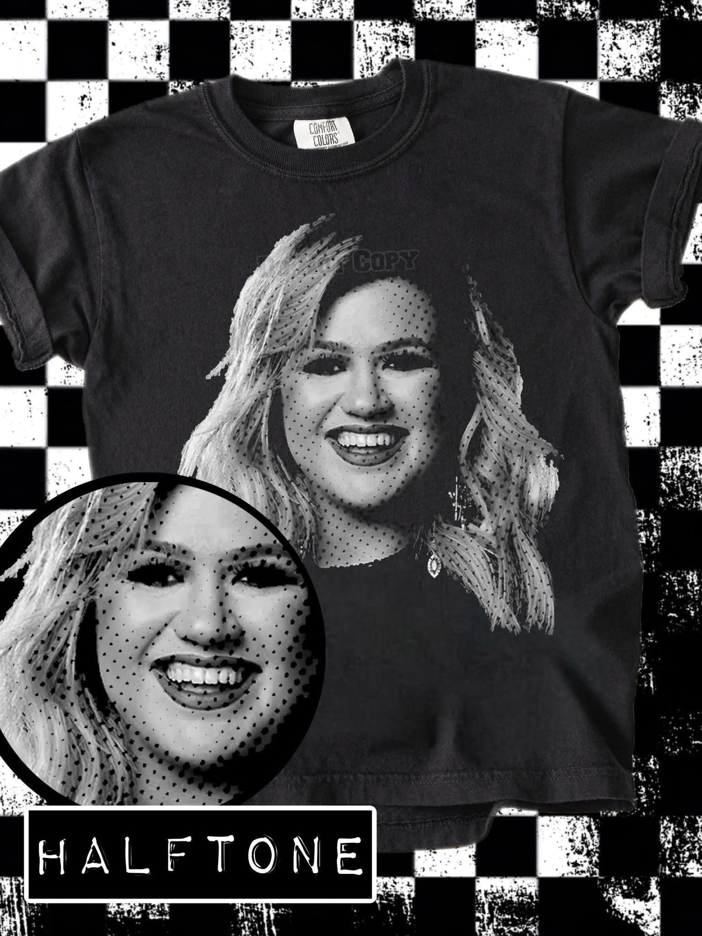 DTF Print - Halftone K3lly Cl@rkson