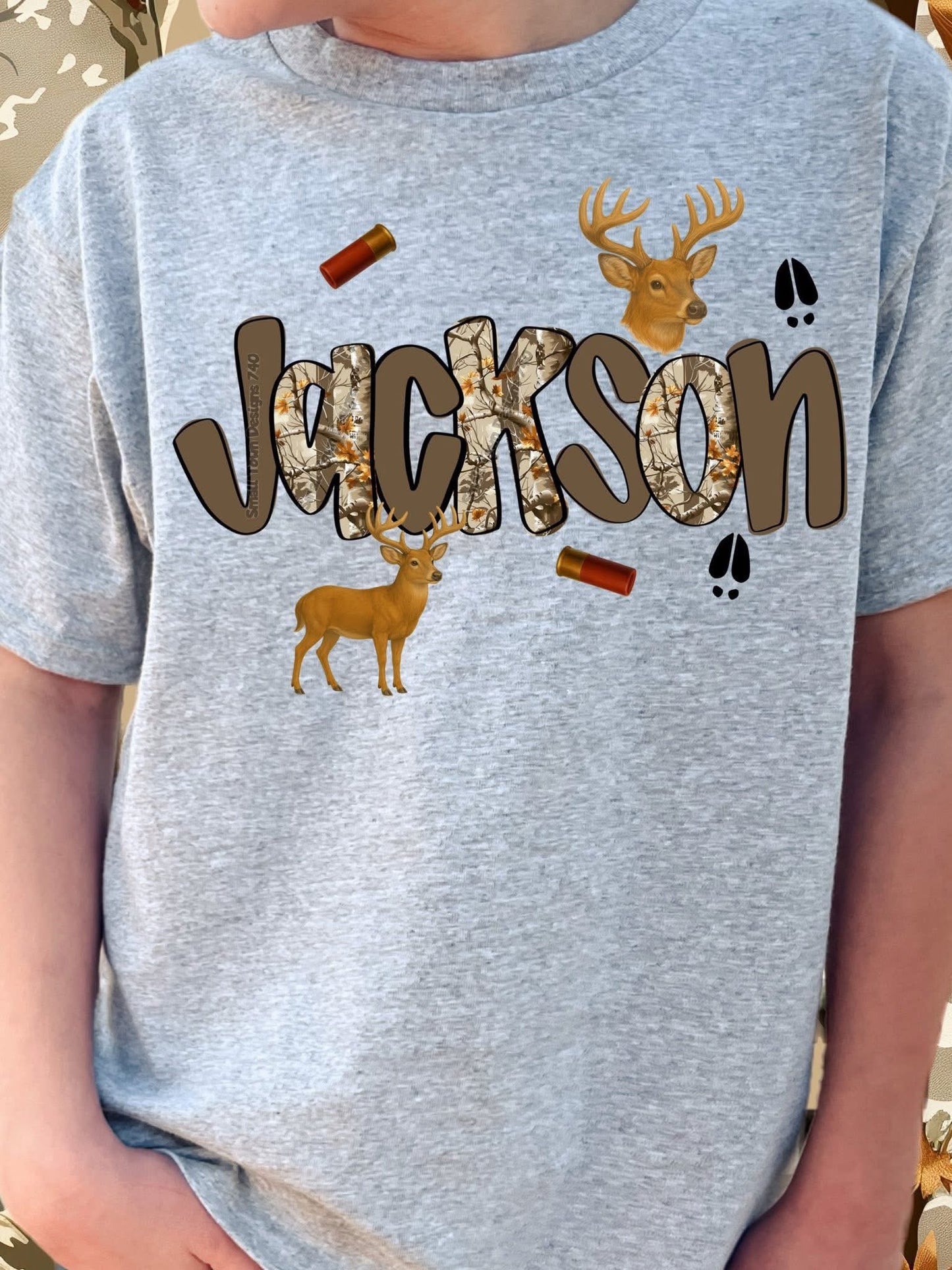 Camo Name Kid Top