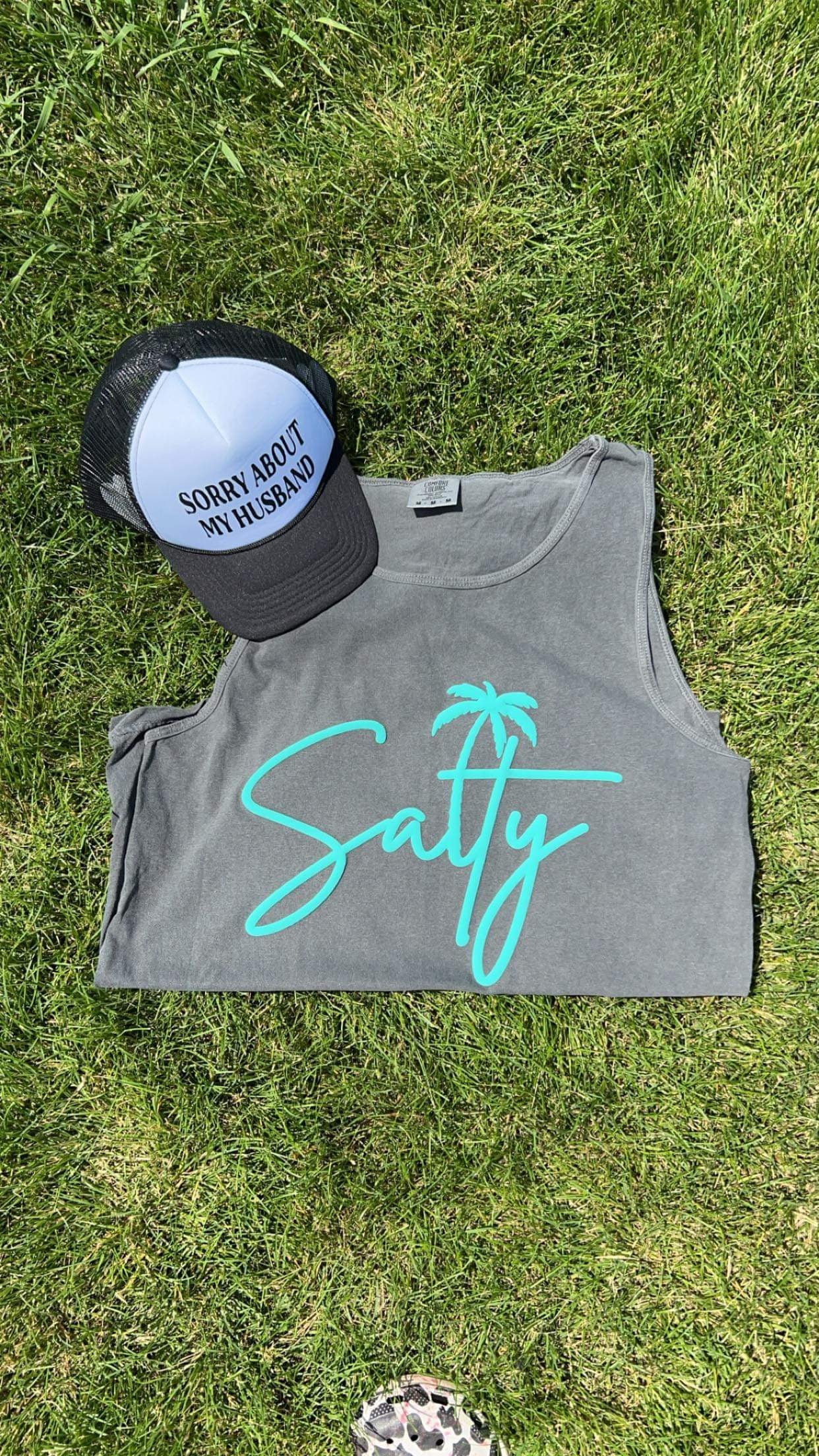 Salty Mint Puff Print Top