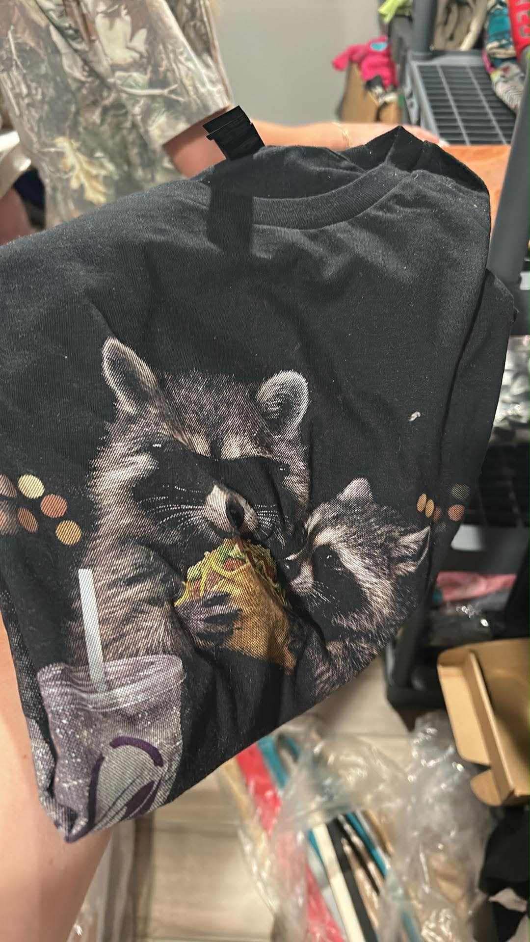 RTS Medium Raccoon & Taco Shirt