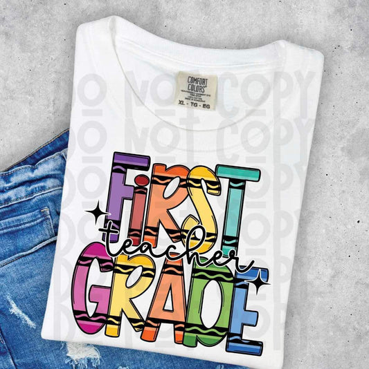 WS Completed First Grade Teacher Crayon