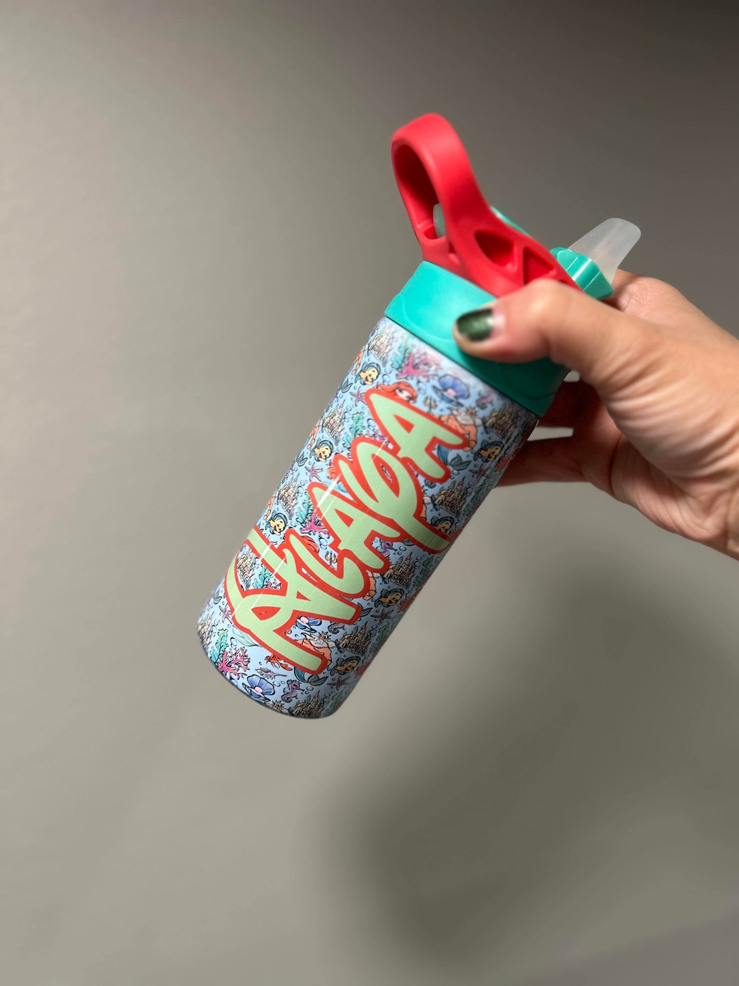 Mermaid Kids Sippy Cup or Water Bottle