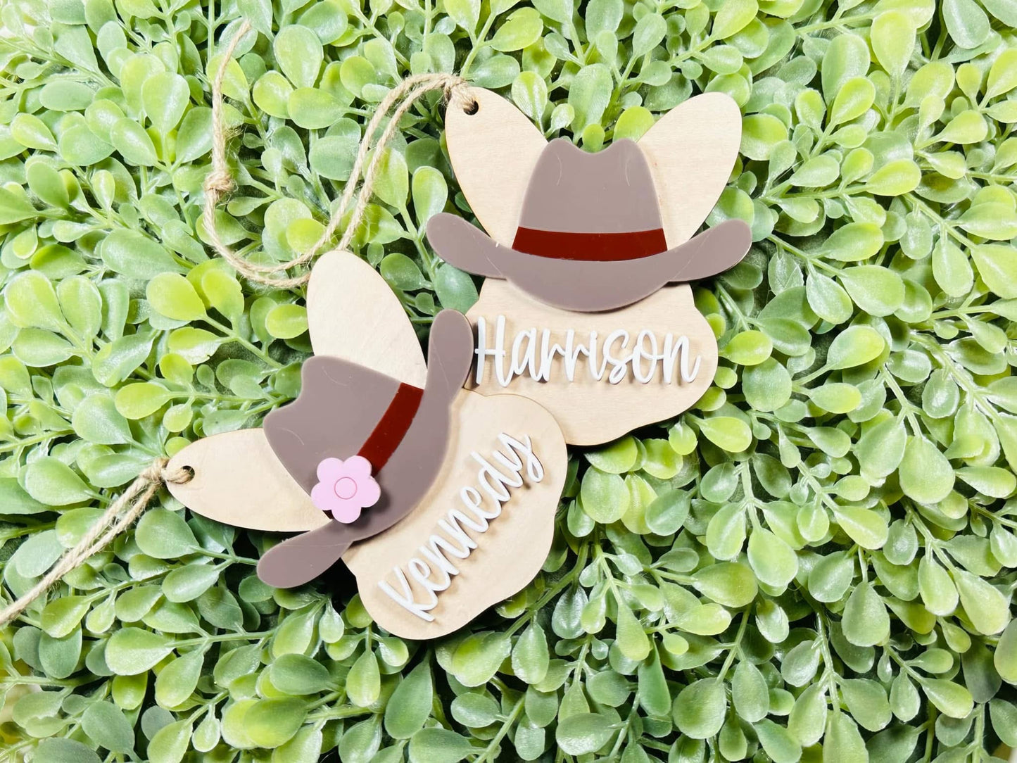 Cowboy Bunnies Easter Tag