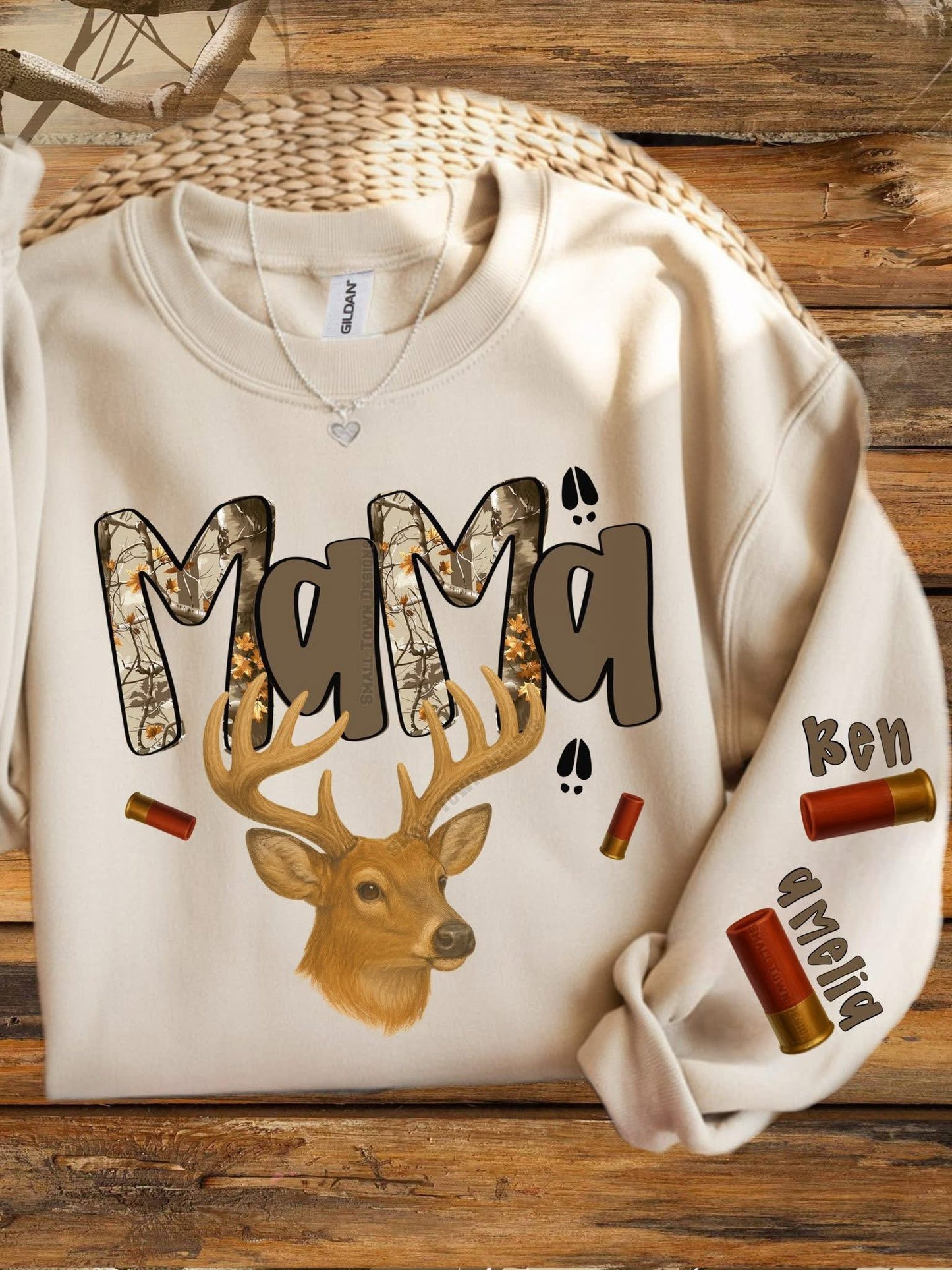 Mama Hunting Camo Top