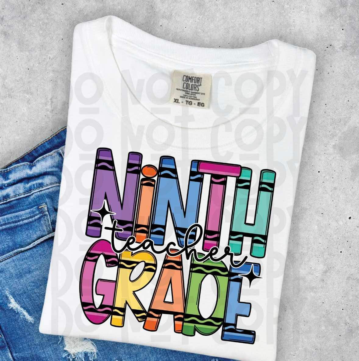 9th Grade Crayon Teacher Top