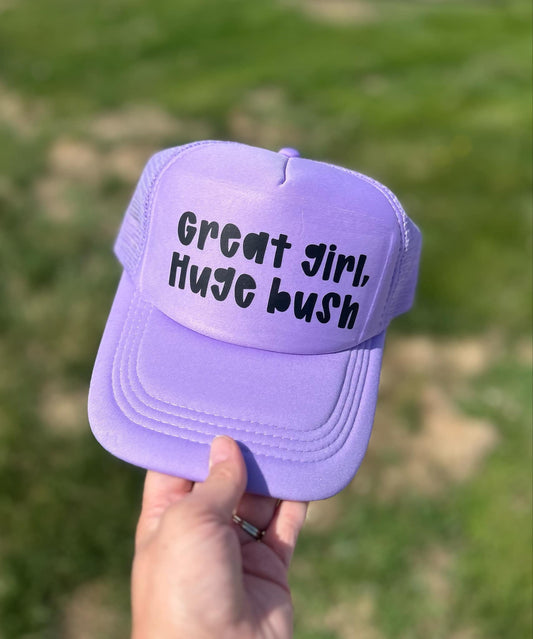 WS Completed Foam Trucker Hat Great Girl Huge Bush