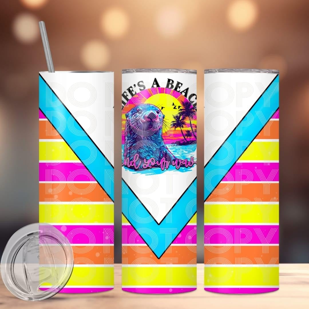 Life’s a beach find your wave Tumbler Sub Print