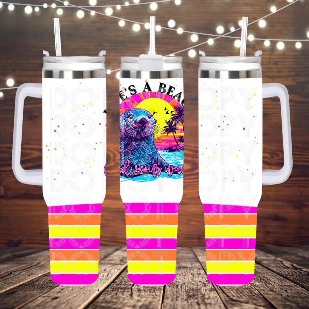 Life’s A Beach, Find Your Wave 40oz Tumbler Sub Print