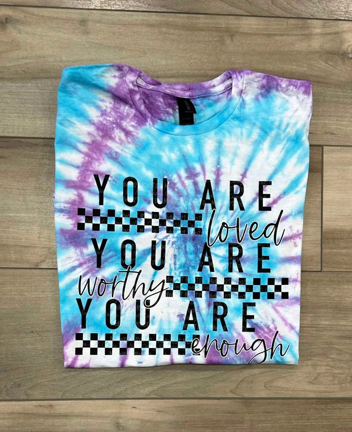 Kids Blank Tie Dye Top in Swirly Candy