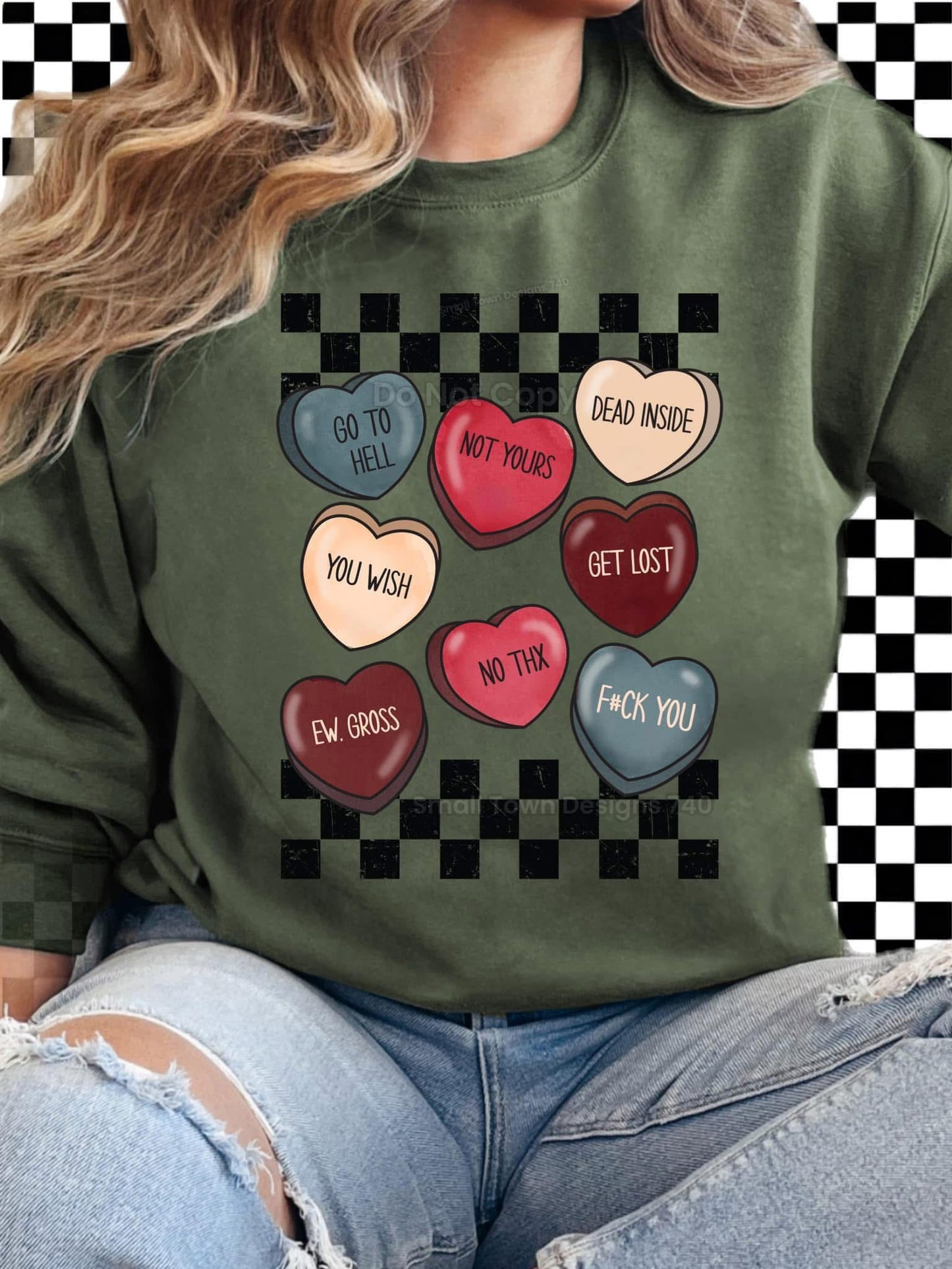 DTF Print - Anti Valentine Hearts