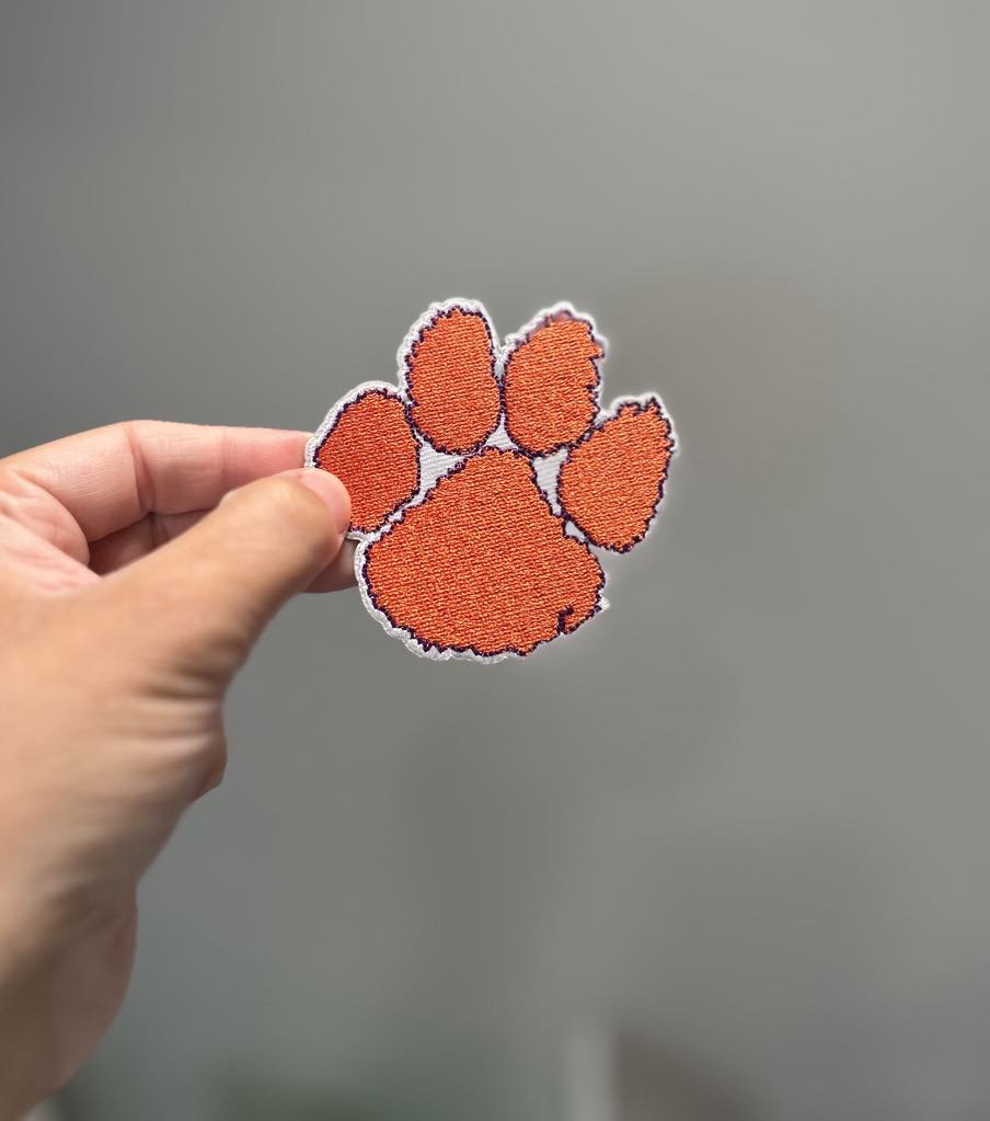 Clemson Paw Print Hat Patch
