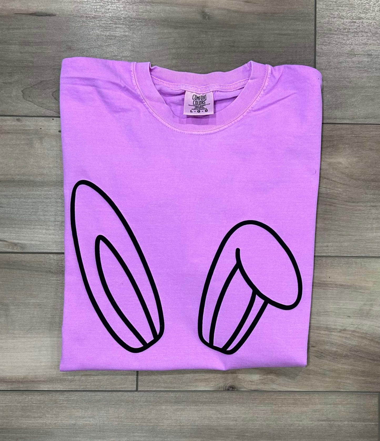 Kids Bunny Ears Puff Printed Top