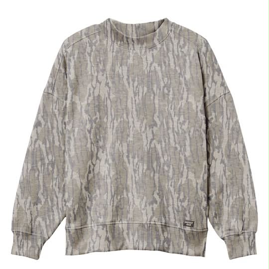 Adult Mossy Oak Bottomland Washed Out Camo Mockneck ETA NOVEMBER