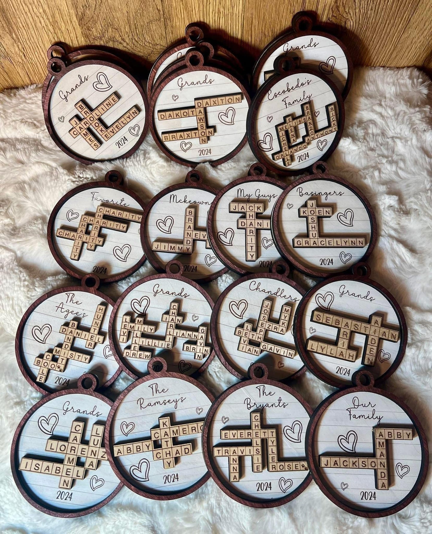 Personalized Puzzle Name Ornaments