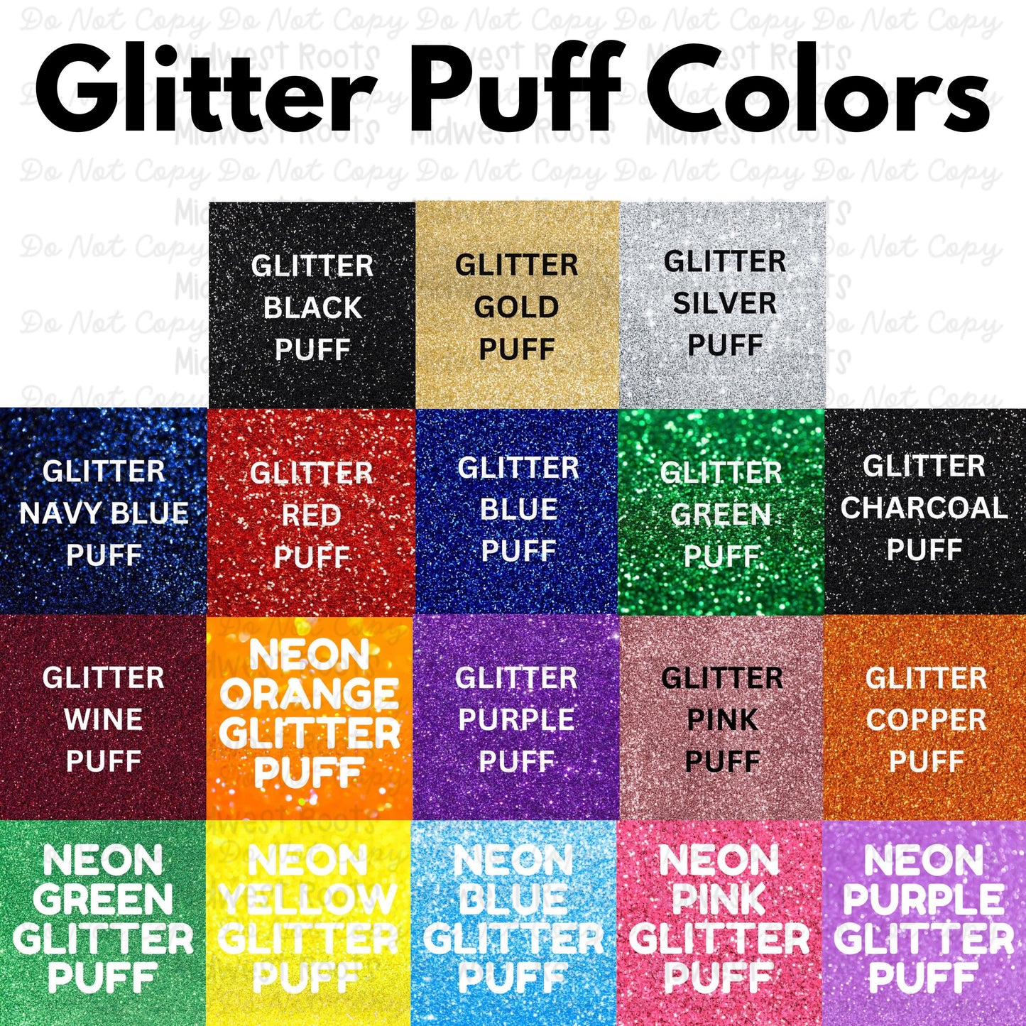 Custom Glitter Puff Print