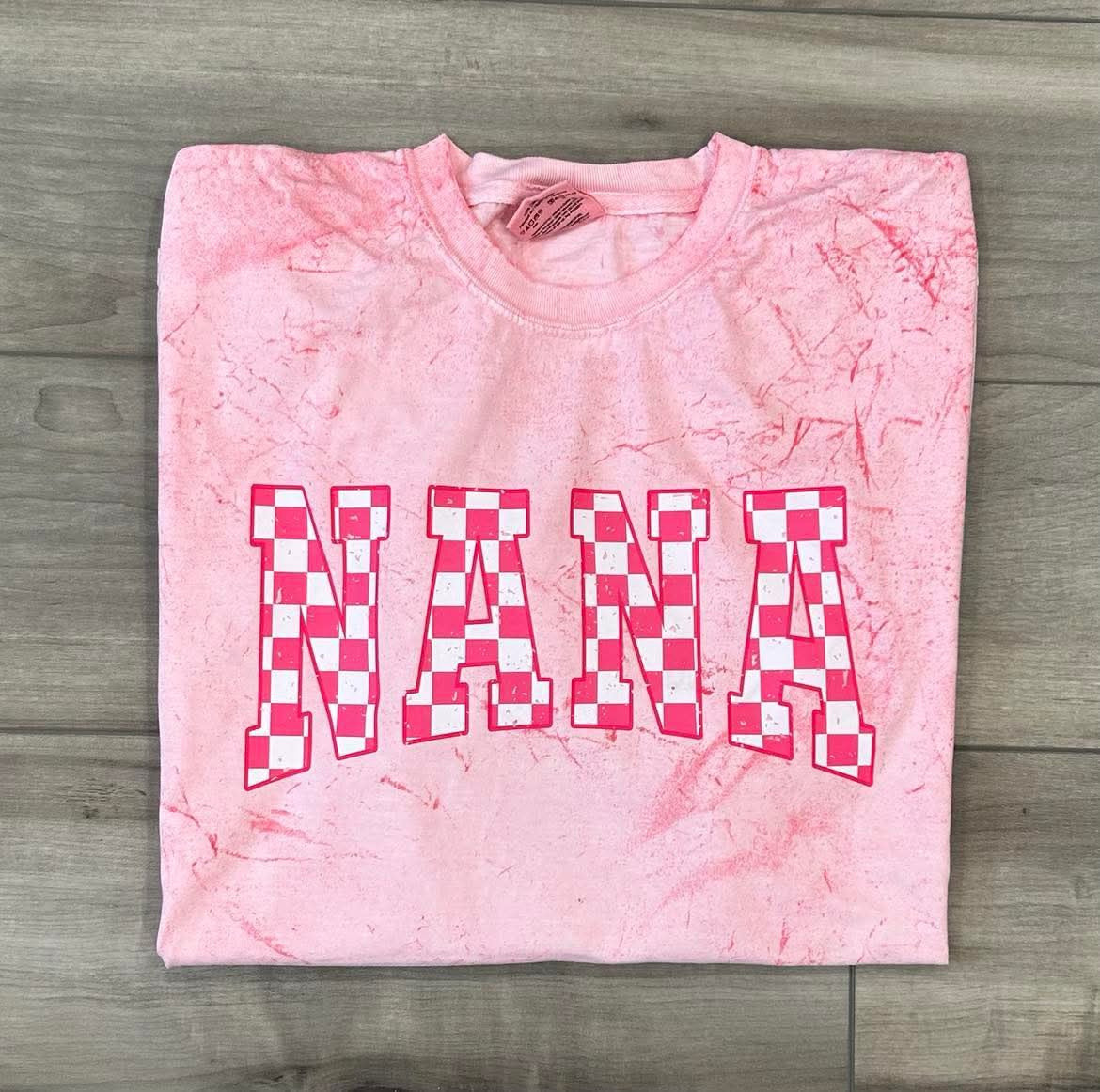 DTF Print - Pink Checkered Nana