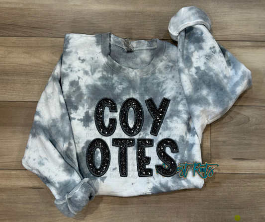 WS Completed Coyotes Tie Dye Sweatshirt in Grey