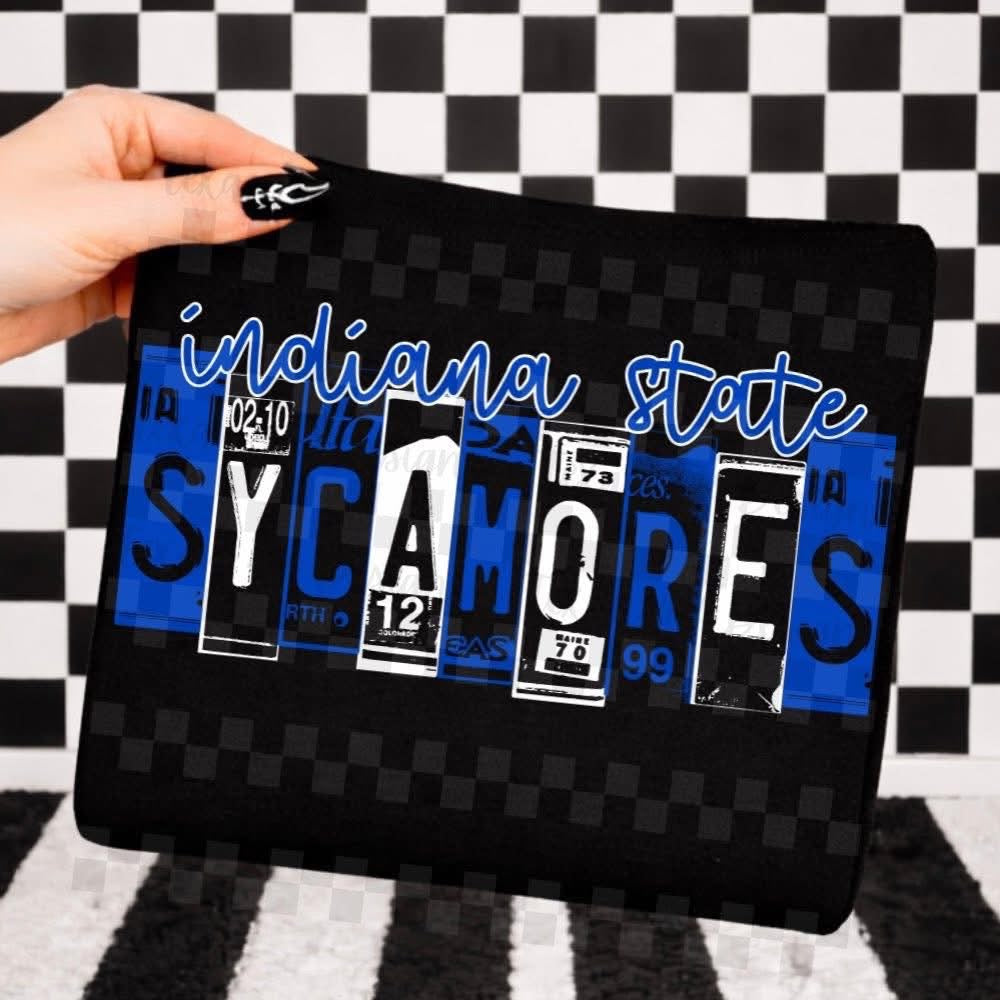 Indiana St@te Syc@mores License Plate Top