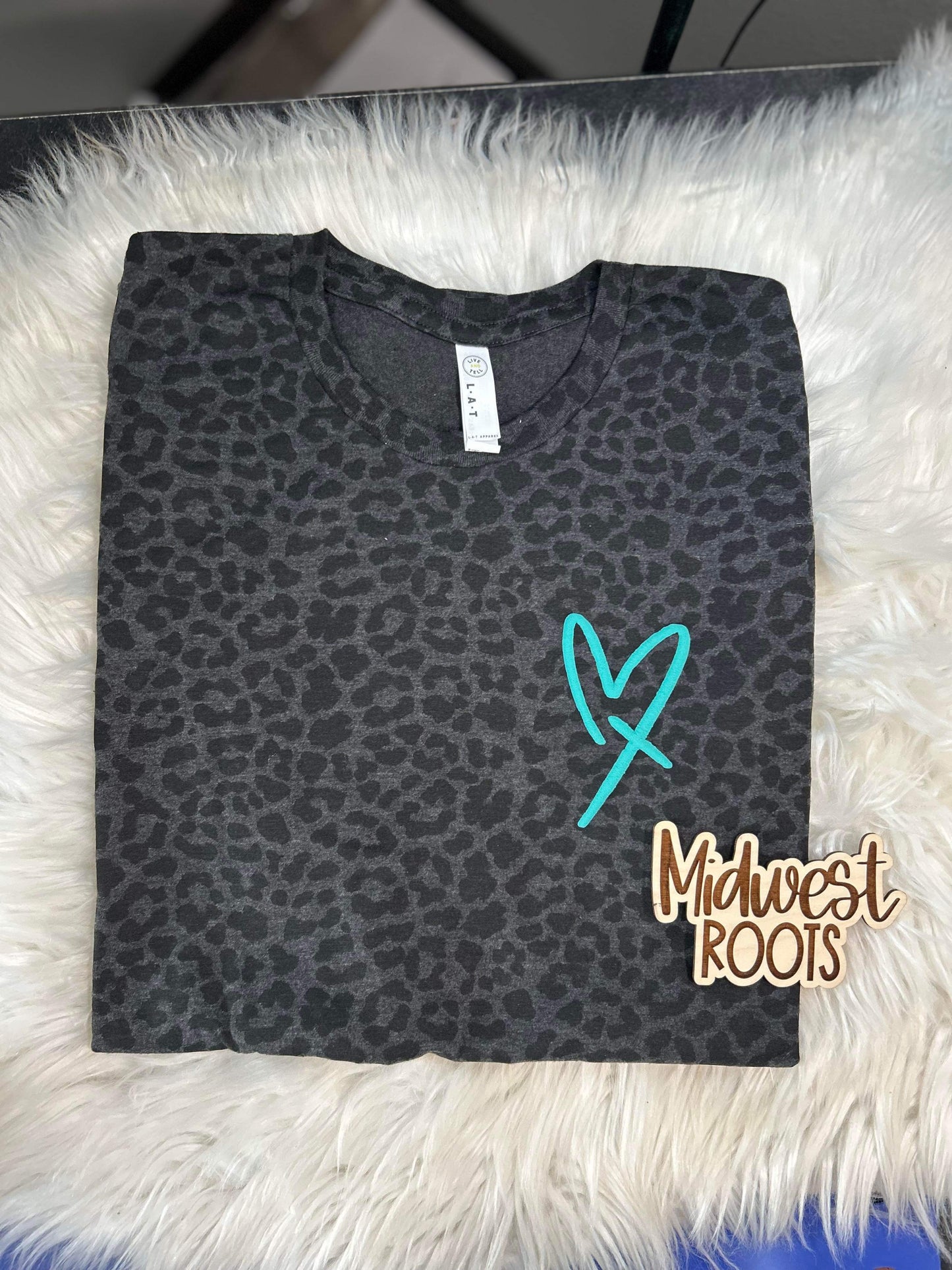 Heart With Cross Puff Print
