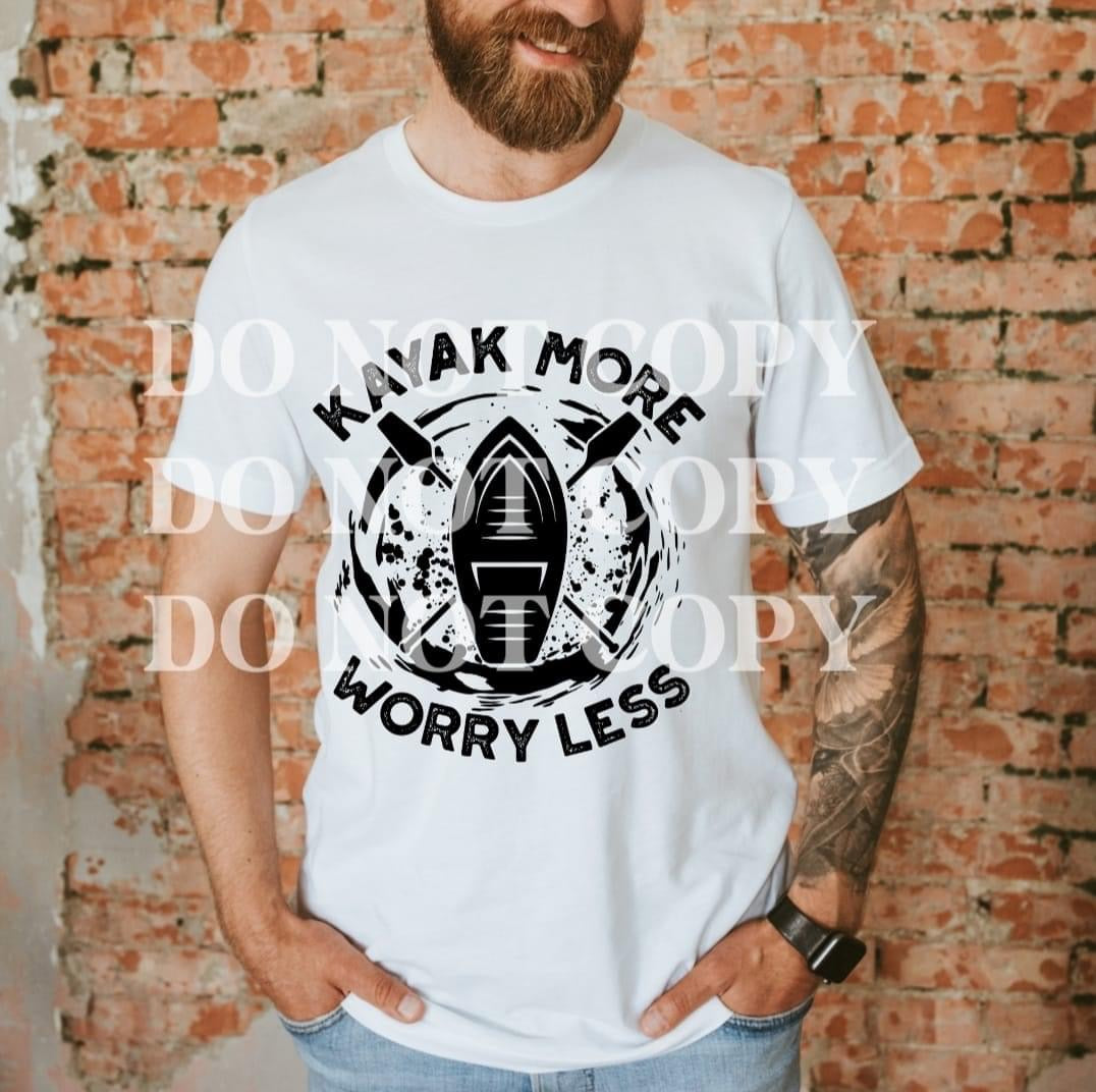 Kayak More Worry Less Sub Print