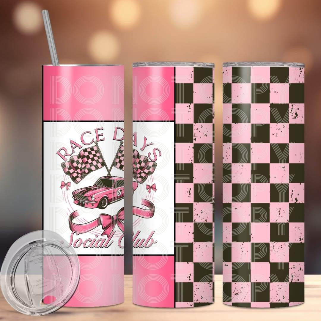Race Days Social Club Tumbler Sub Print