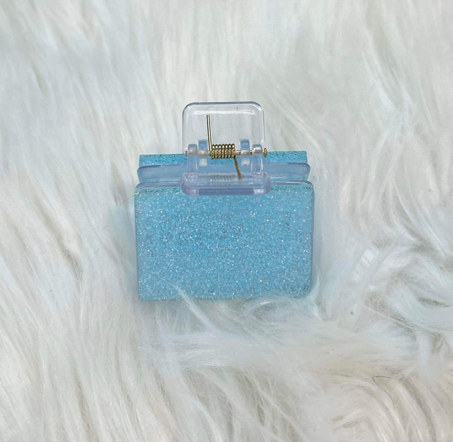 RTS Glitter Tiffany Blue Claw Clip - Small