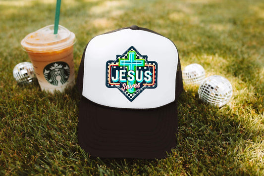 WS Completed Jesus Saves Foam Trucker Hat