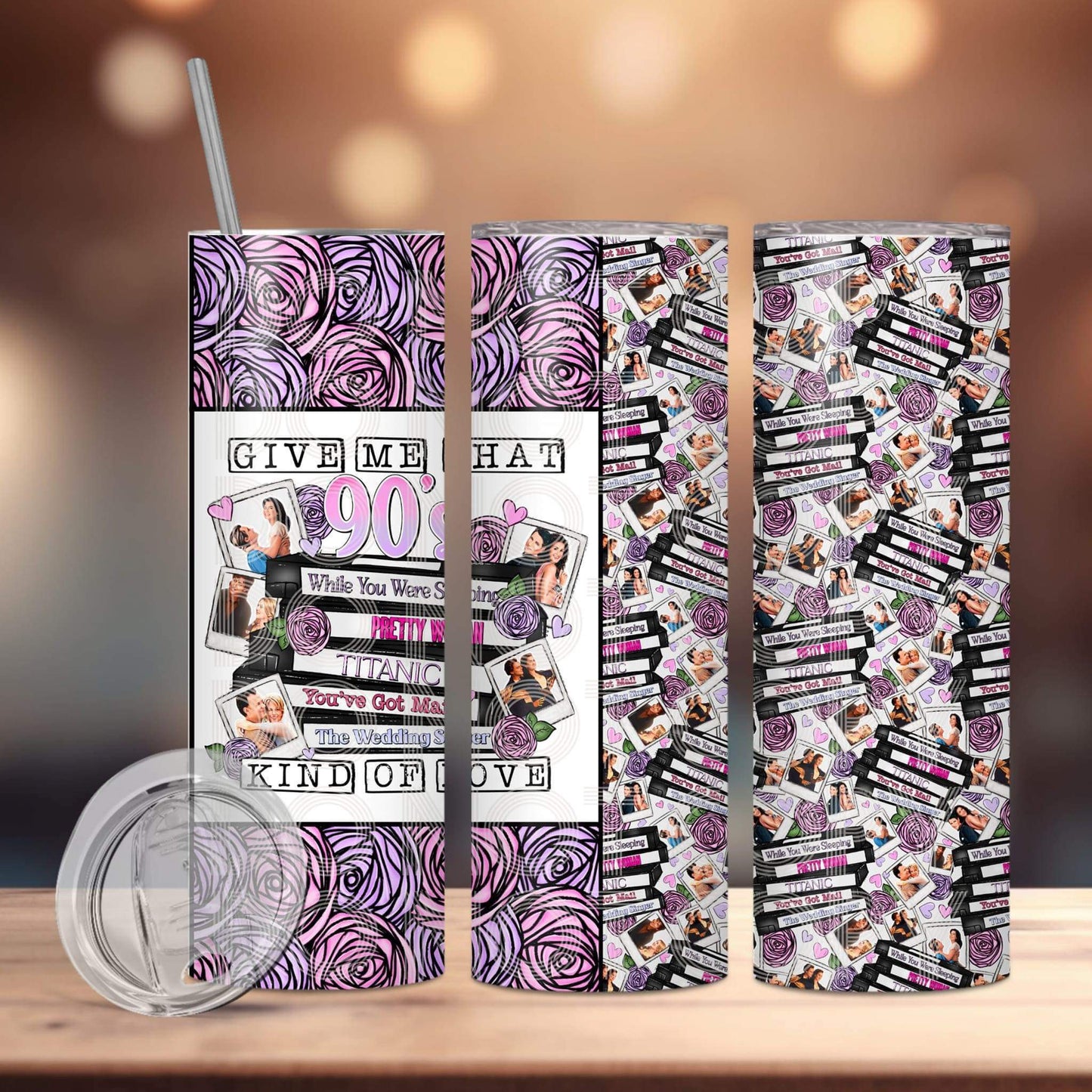 Give Me That 90s Kind Of Love Tumbler Sublimation Print